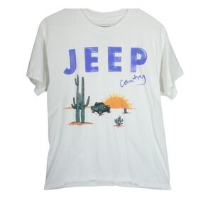 Jeep Spirit 1941 Country Graphic T Shirt Men L Short Sleeve Ripple Desert Cactus